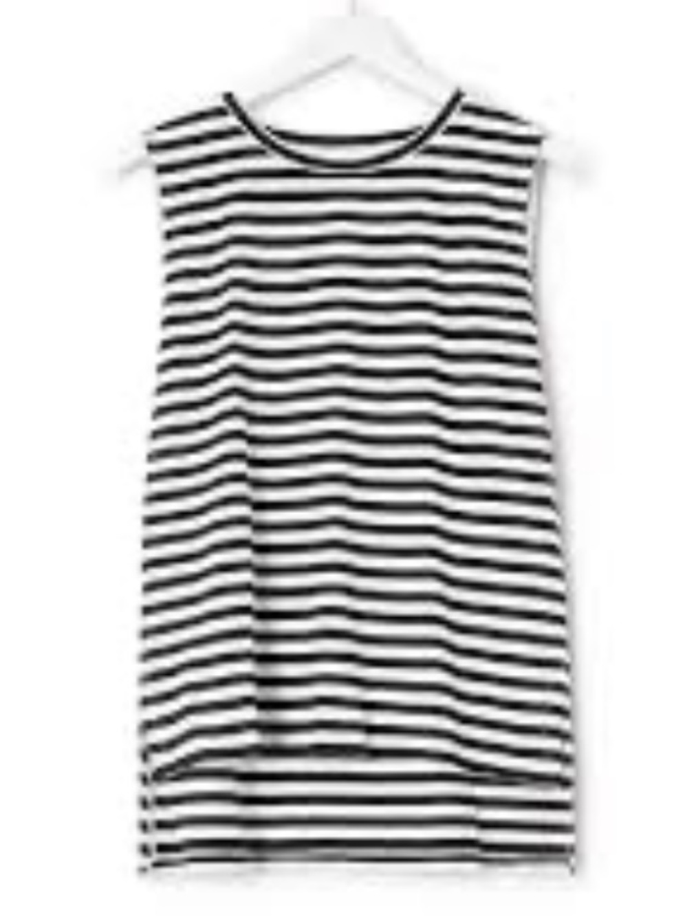 NWOT Eileen Fisher Organic Cotton Jersey Striped Crew Neck Tank Size M